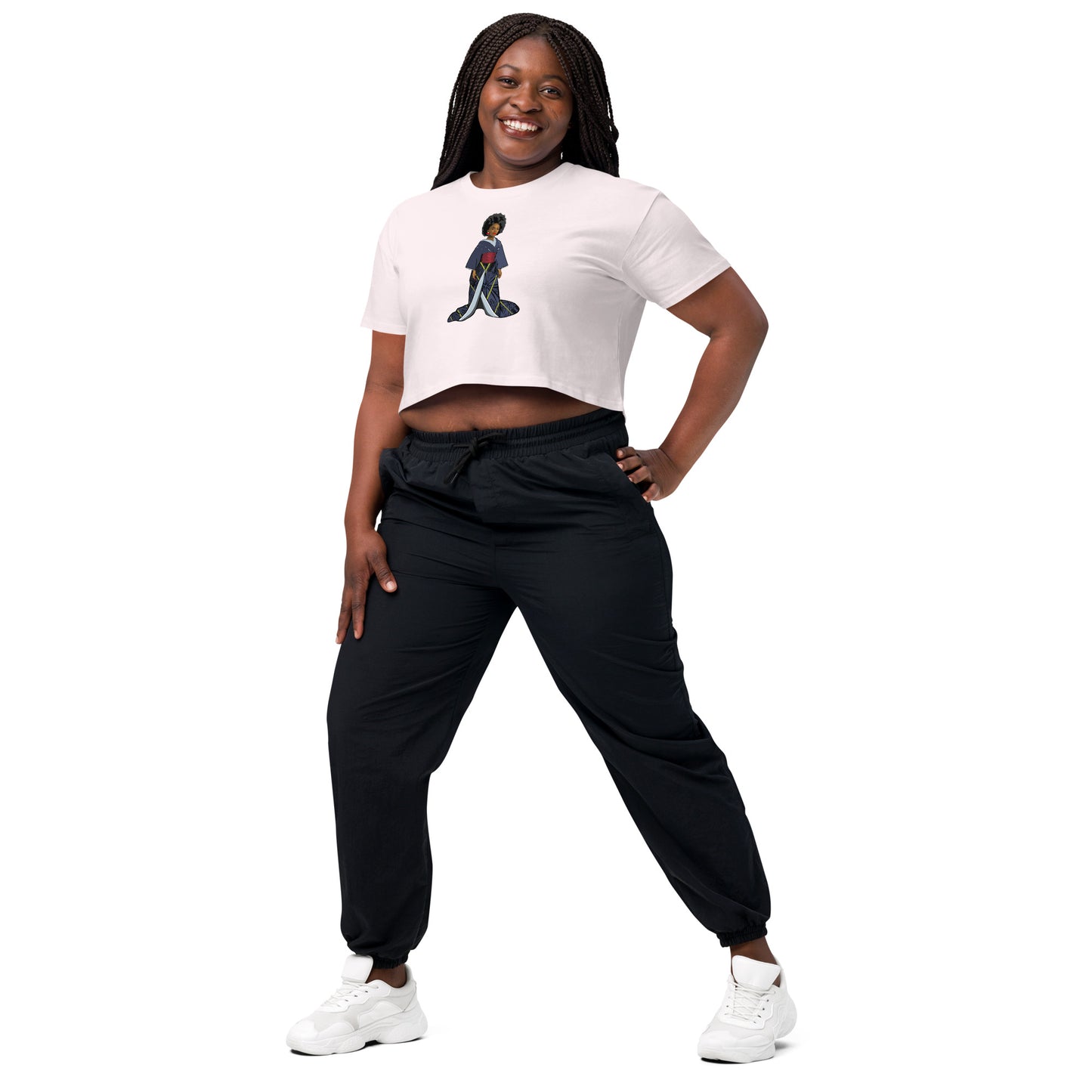 Afro-Geisha-Crop Top for Women