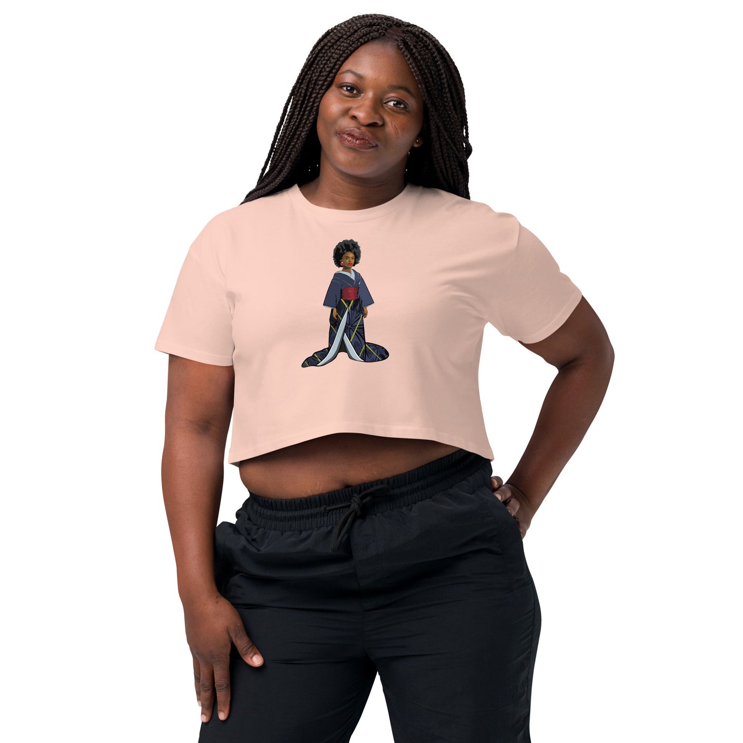 Afro-Geisha-Crop Top for Women