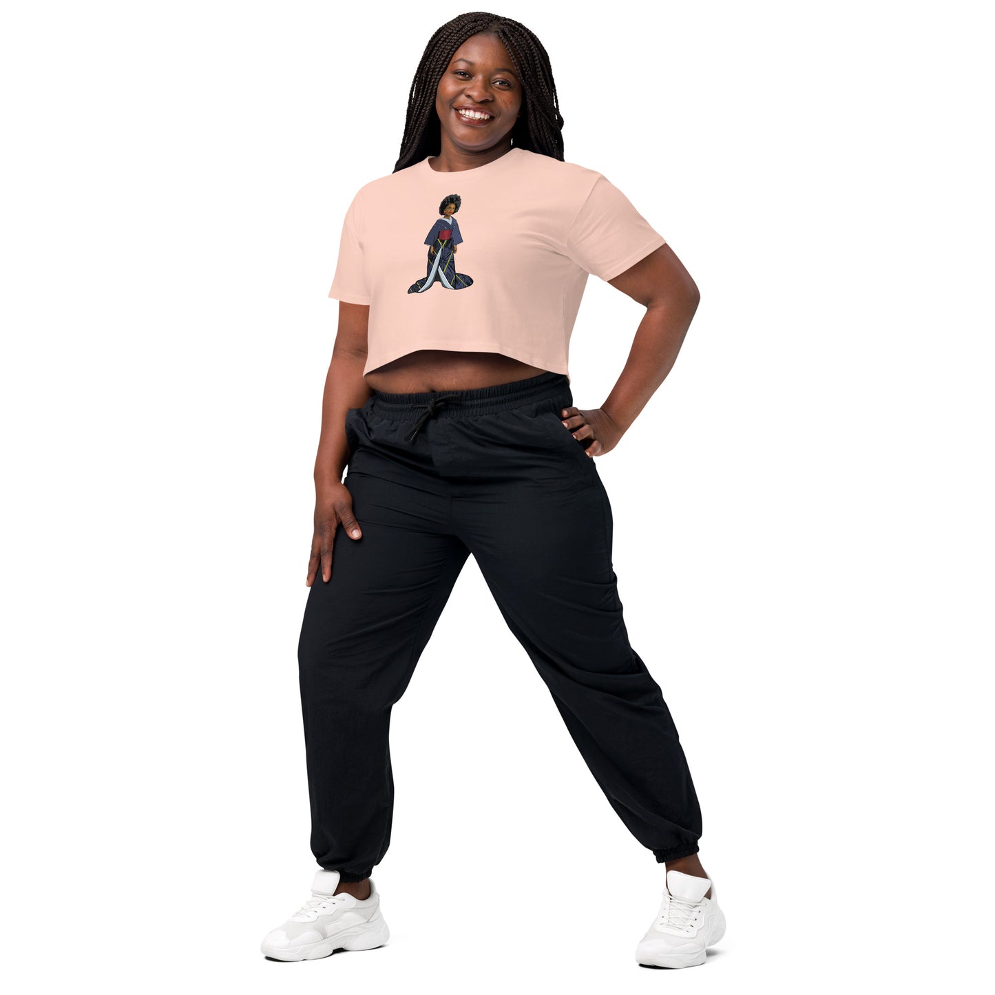 Afro-Geisha-Crop Top for Women