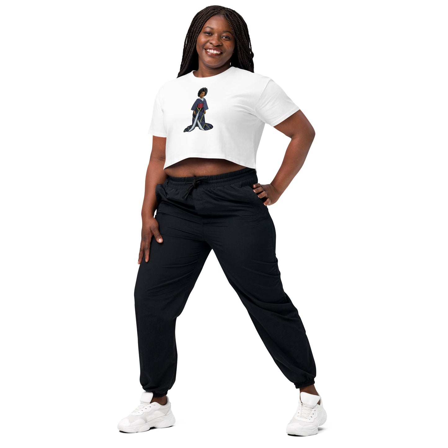Afro-Geisha-Crop Top for Women