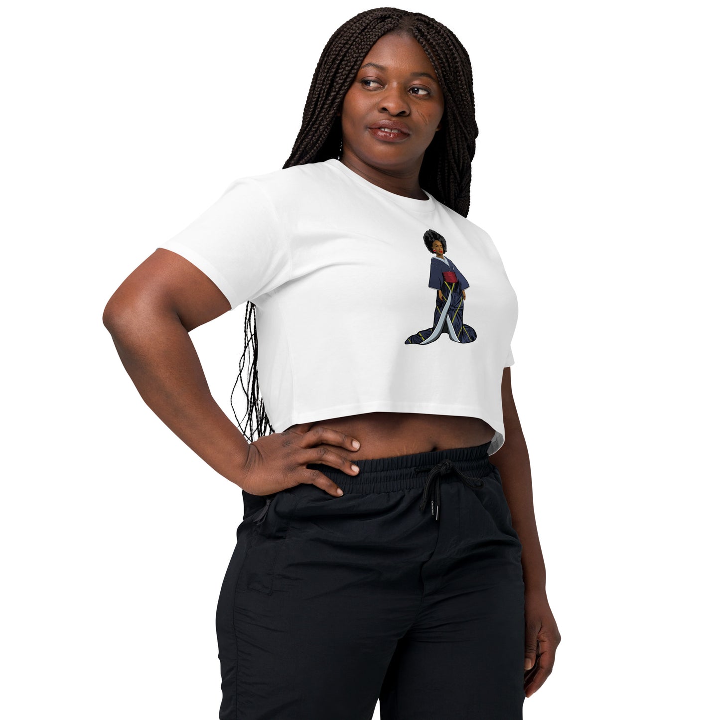 Afro-Geisha-Crop Top for Women