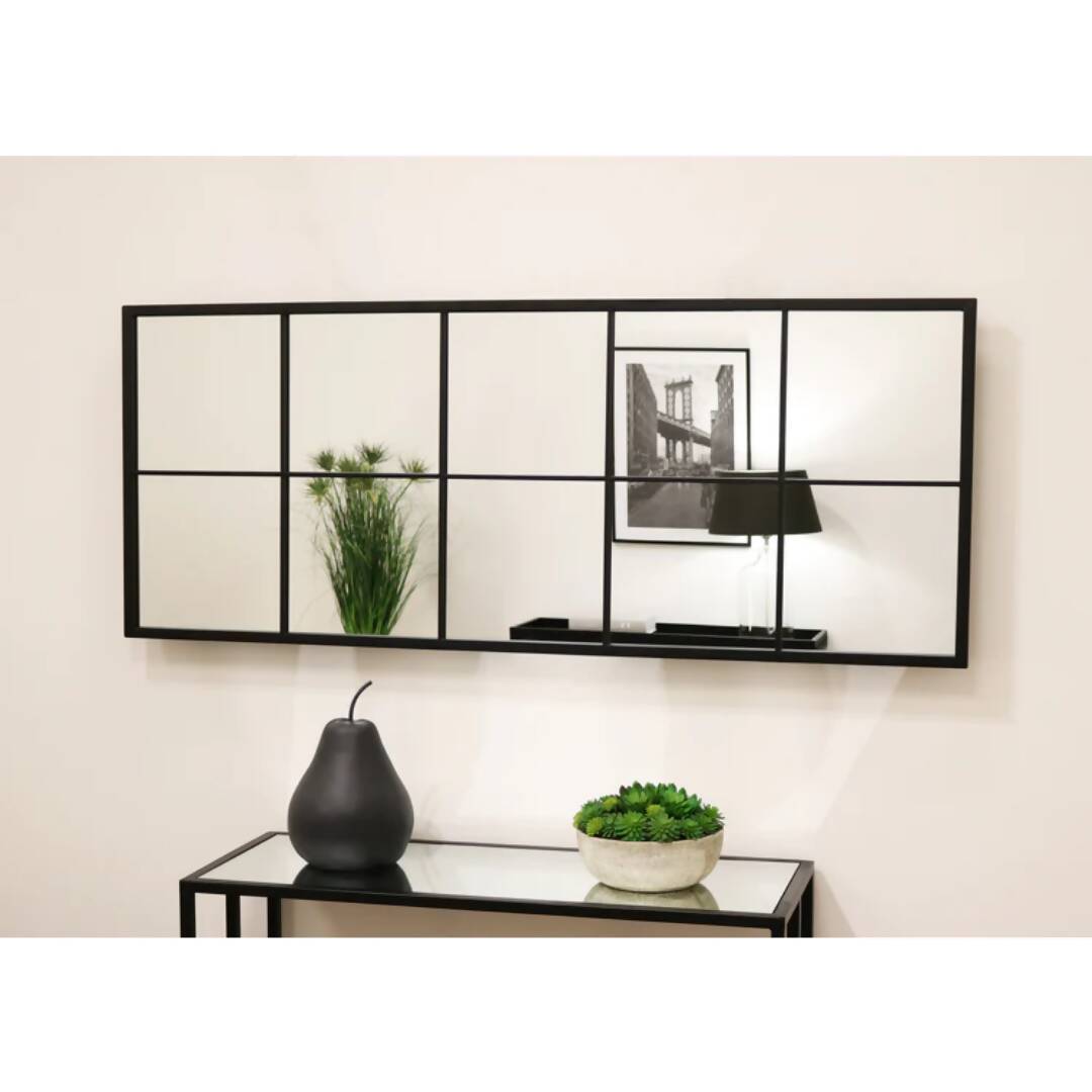 Metal-framed mirror