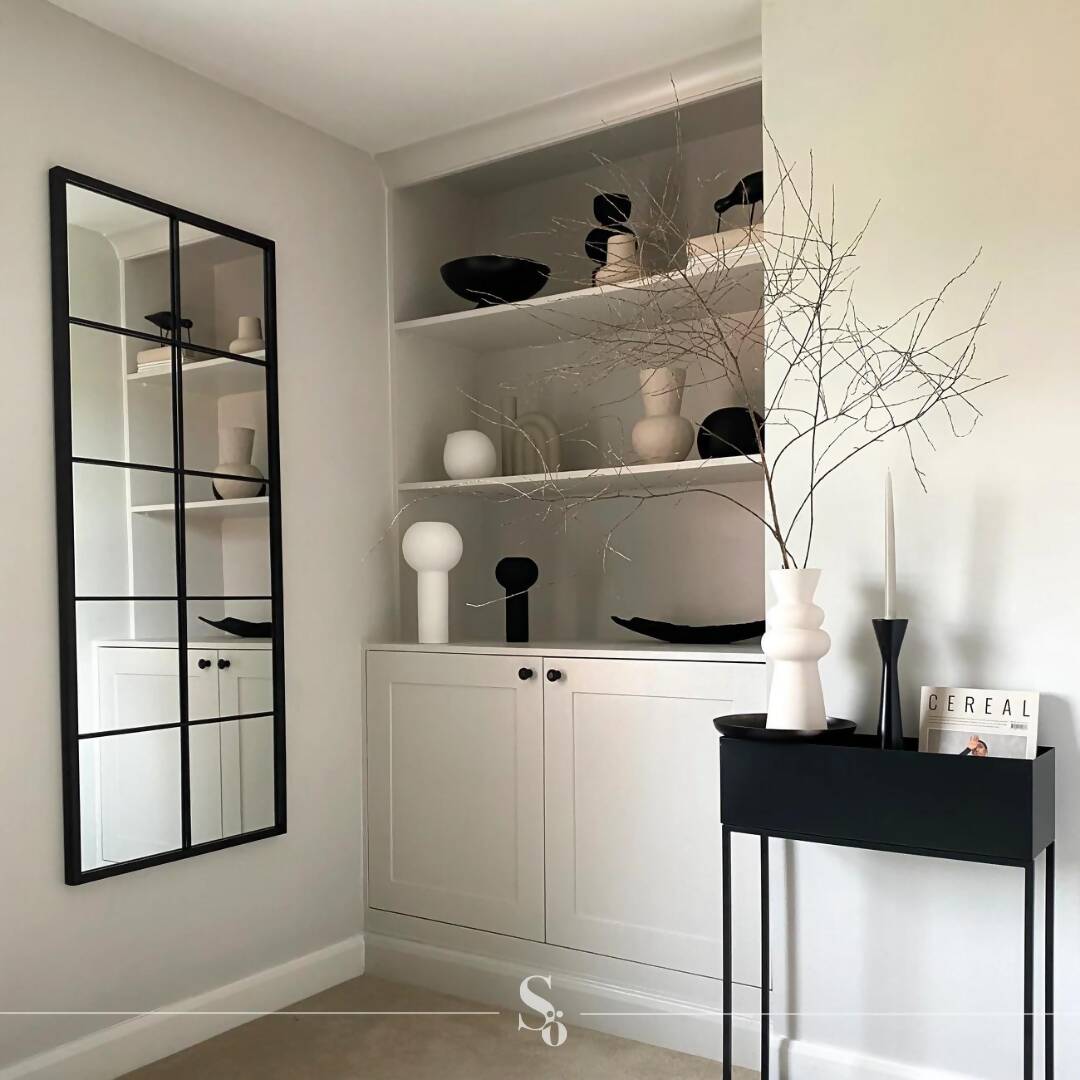 Metal-framed mirror