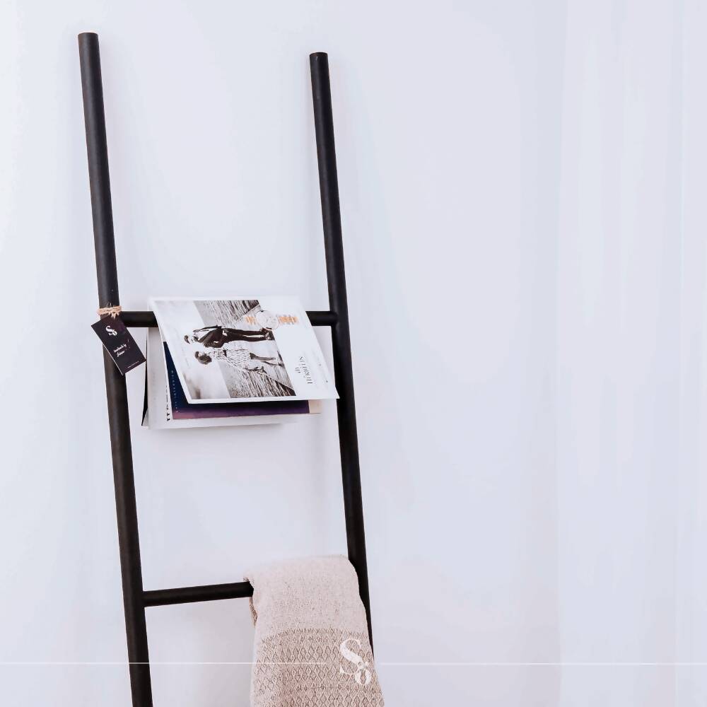 Metal-framed ladder