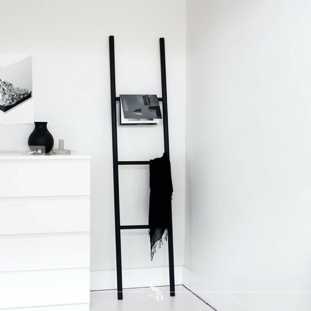 Metal-framed ladder