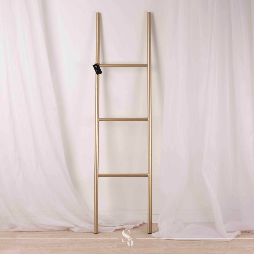 Metal-framed ladder