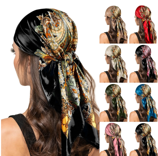 Satin Square Head Scarf
