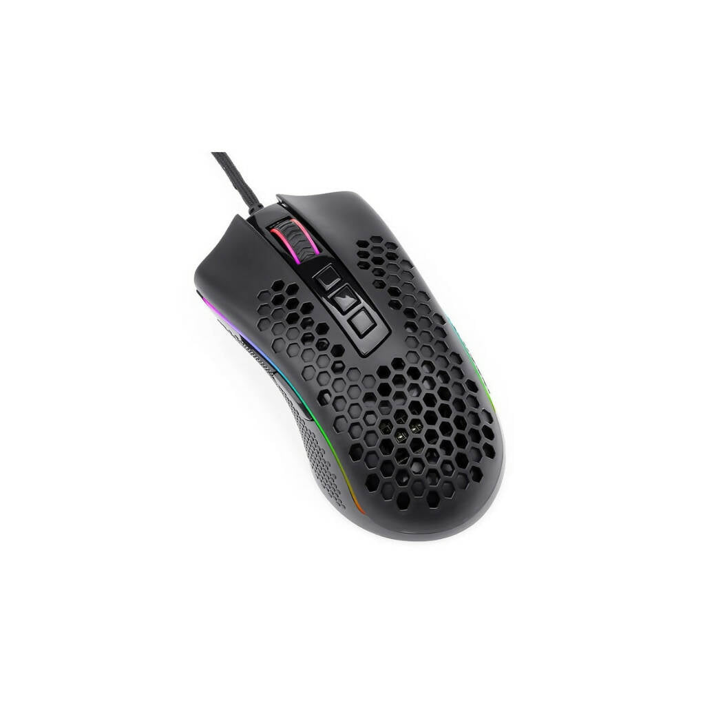 REDRAGON STORM 12400DPI 7 Buttons|Ergonomic Design|P3327 Optical Sensor|Lightweight Body|RGB Backlit gaming Mouse – Black