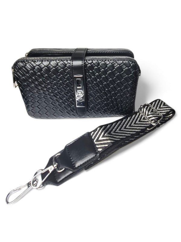 Ladies BAG - BLACK - STRAP Included - ±13×21 Cm - Image 2
