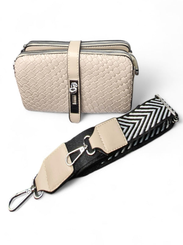 Ladies BAG - CREAM - STRAP Included - ±13×21 Cm - Image 2