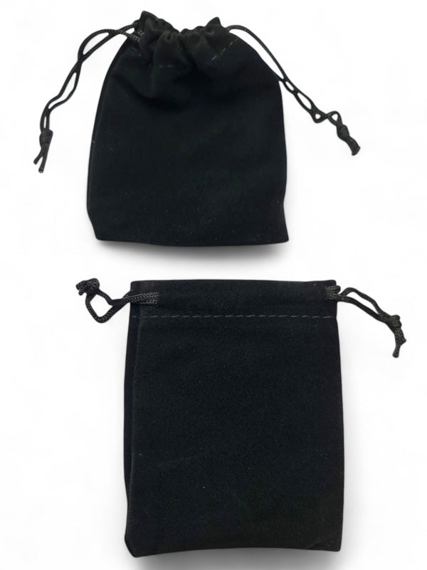 Jewellery Velvet Pouches - BLACK - 9×7 Cm