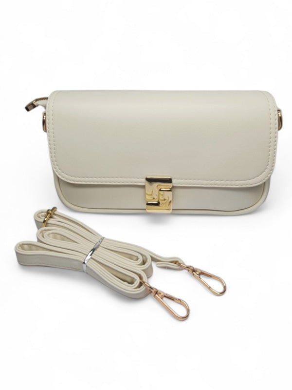 Ladies BAG - CREAM - STRAP Included - ±14×24 Cm - Image 2