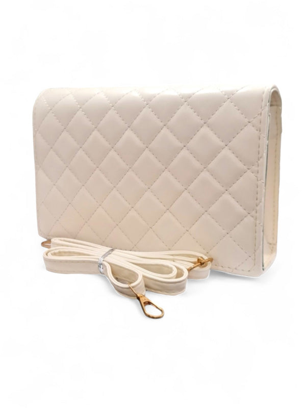 Ladies BAG - CREAM - STRAP Included - ±14×21 Cm - Image 2