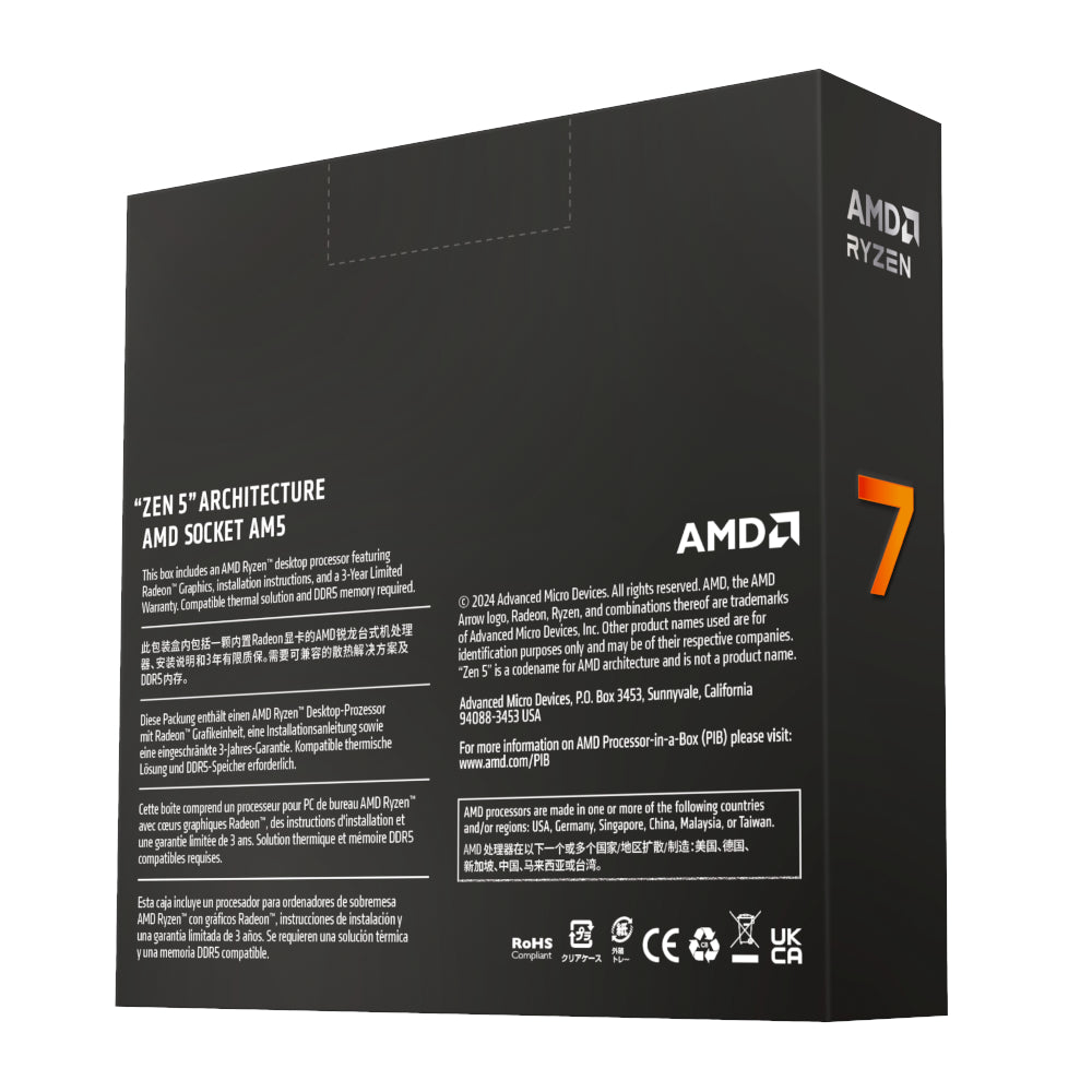 AMD RYZEN 7 9700X 8-Core 3.8GHz AM5 CPU - alternate product view 4