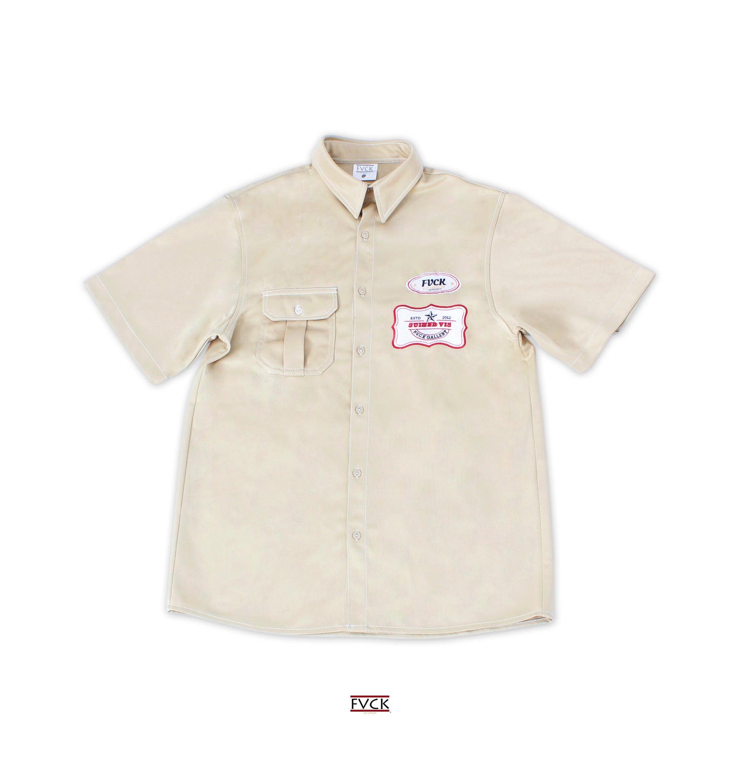 Love is War Khaki Short Sleeve Shirt