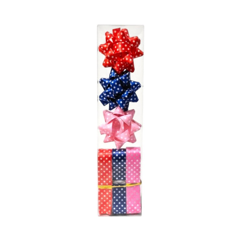 Gift Bows (5 cm) & Ribbon (1.5 cm x 3 m) Set