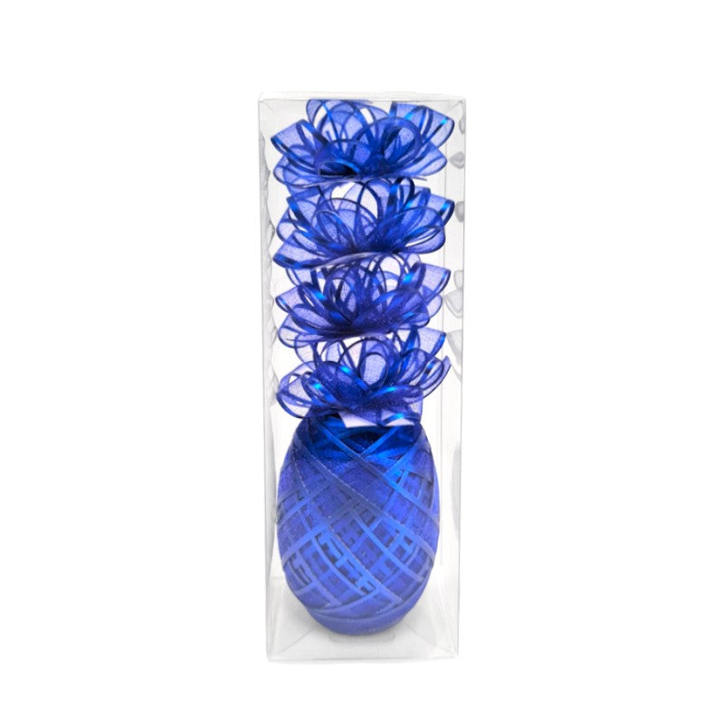 Gift Bows Organza Blue (5 cm) & Cob Ribbon (10 m) Set