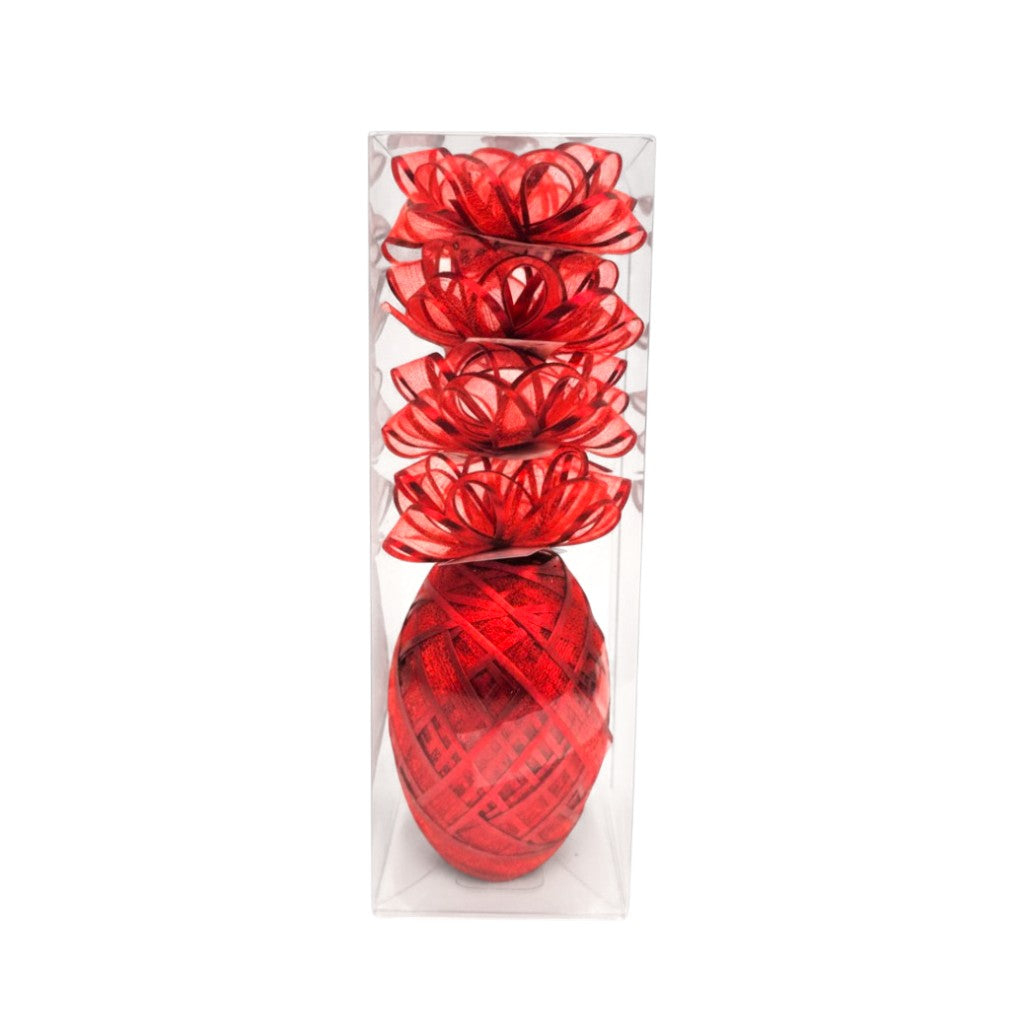 Gift Bows Organza Red (5 cm) & Cob Ribbon (10 m) Set