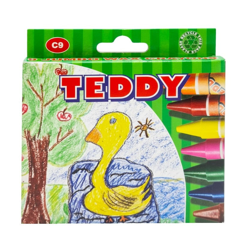 Crayons Wax Jumbo Teddy 9 Colours