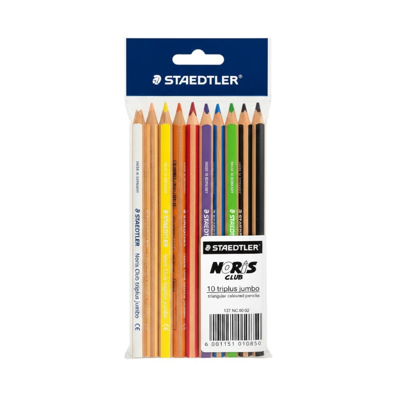 STAEDTLER Pencil Crayons Tri - Plus Jumbo 10 Colours
