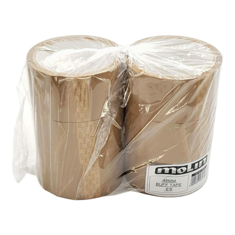 Packing Tape Brown 6PC - 48 mm Wide 40 m Length