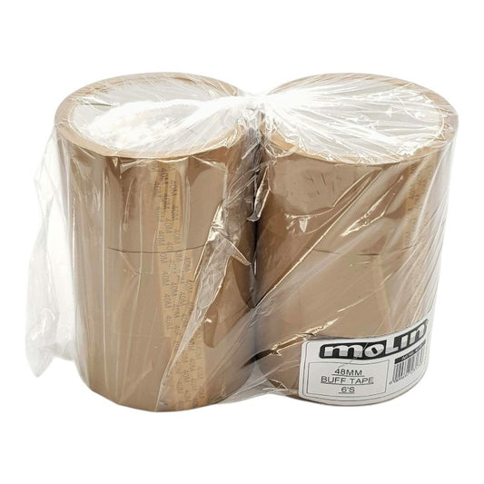 Packing Tape Brown 6PC - 48 mm Wide 40 m Length