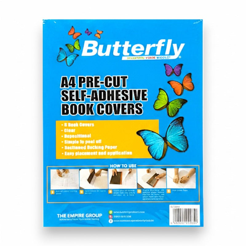 Self Adhesive Precut A4 Book Covers - 5 Sheets