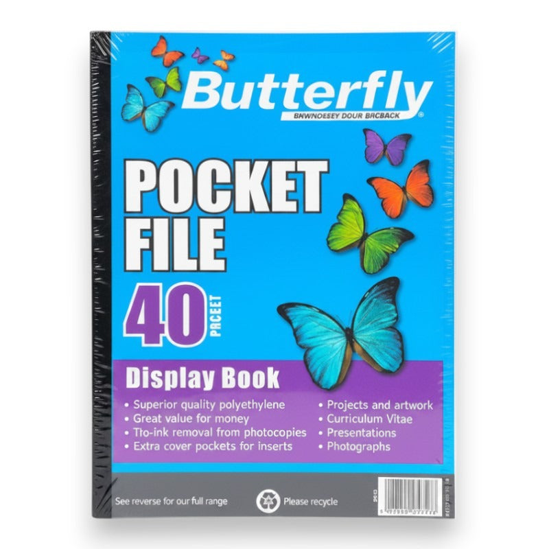 Butterfly A4 Pocket File - 40 Page