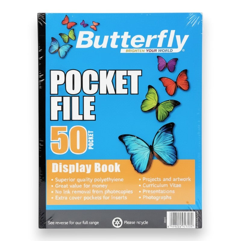 Butterfly A4 Pocket File - 50 Page