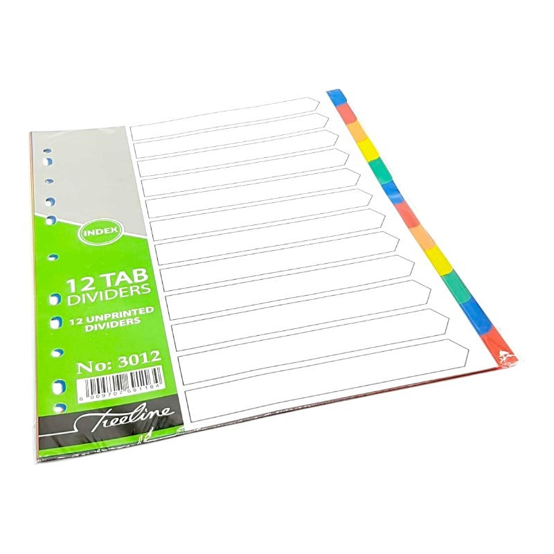 File Deviders PVC 12 - Tab Blank - Treeline