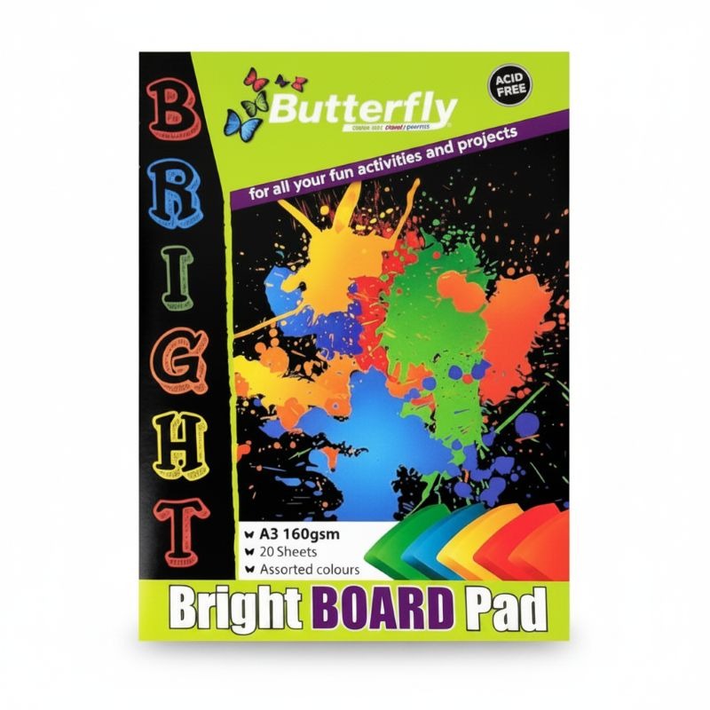 A3 Bright Board 20 Sheet Pad Project Board - 160gsm