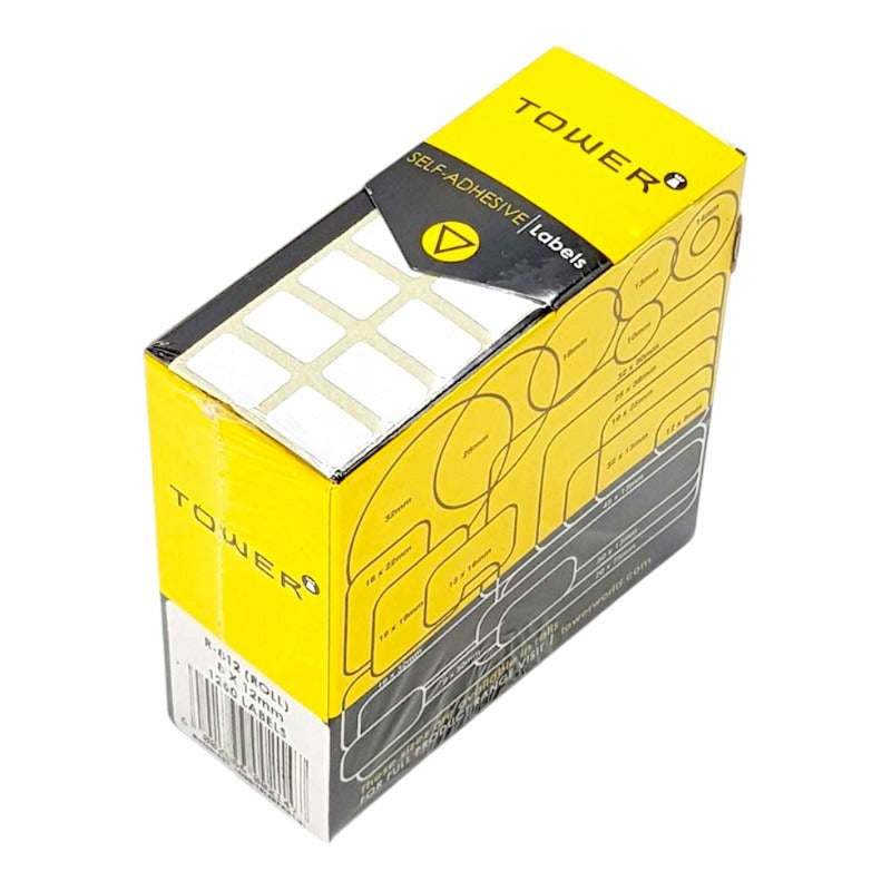 Labels Roll - 8x12 mm, White, 1260PC