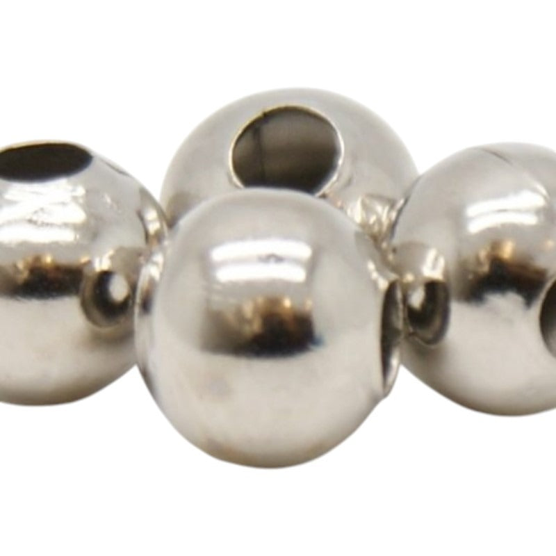 Metal - Hollow Bead 4 mm (hole 1.2 mm) Nickel ±2000-Piece
