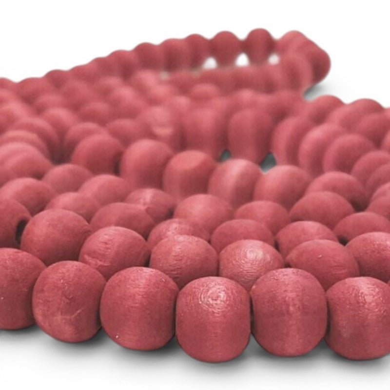 Washed Wooden Beads - Round - 10 mm, Hole 2 mm