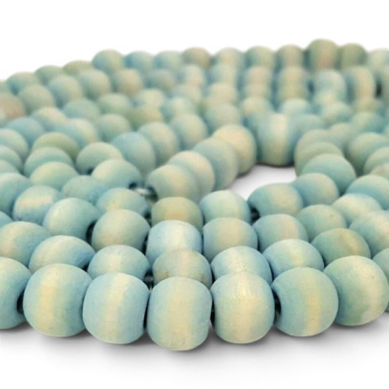 Washed Wooden Beads - Round - 10 mm, Hole 2 mm