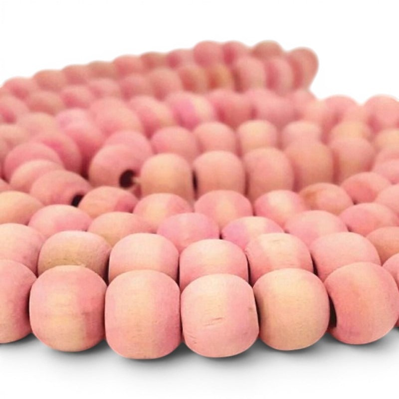 Washed Wooden Beads - Round - 10 mm, Hole 2 mm