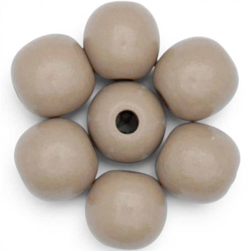 WOOD Painted - ROUND - 22 Mm - HOLE 3 - 4 Mm - STONE