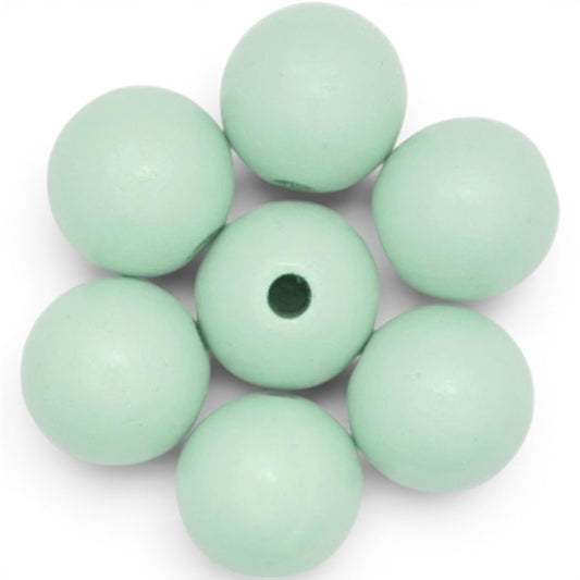 WOOD Painted - ROUND - 25 Mm - HOLE 4 - 5 Mm - MINT