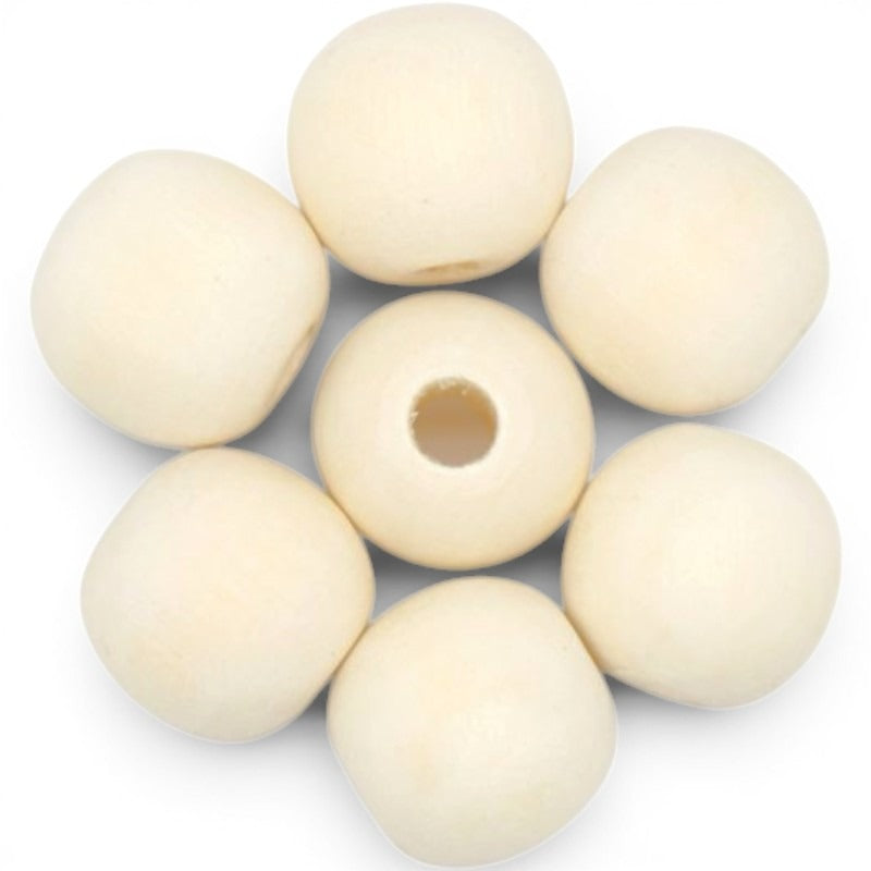 WOOD RAW - ROUND - 22 Mm - HOLE 3 - 4 Mm - R RAW Uncoated