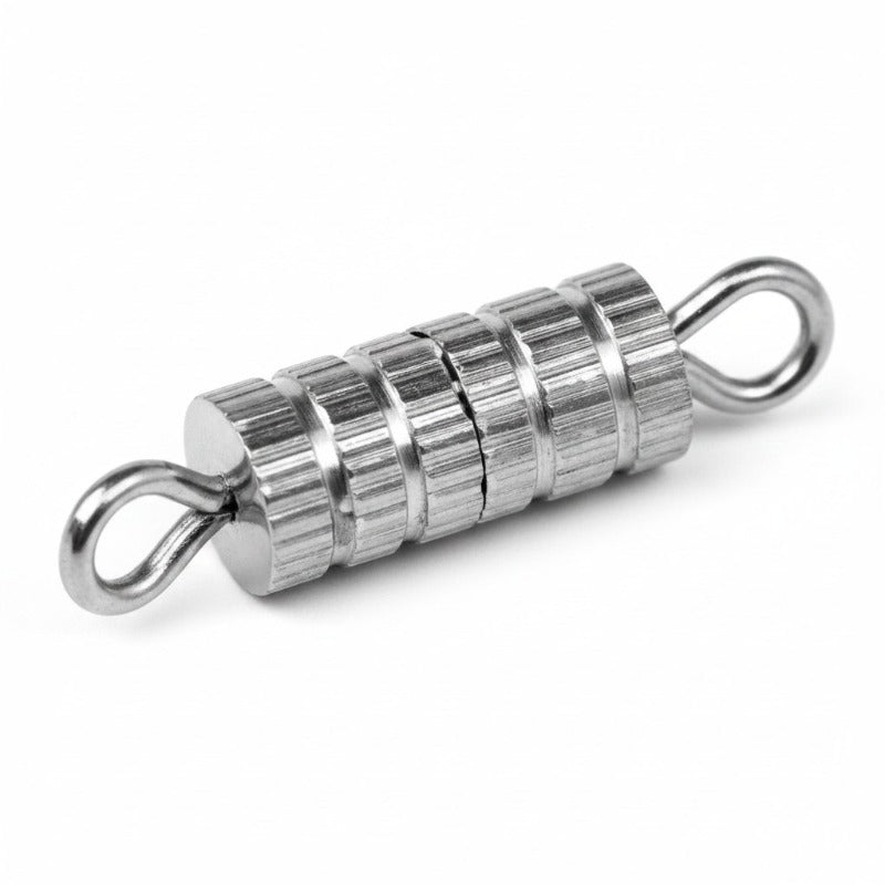 Findings - Barrel SCREW CLASP 8x4 Mm - WITH LOOP - Nickel Plated