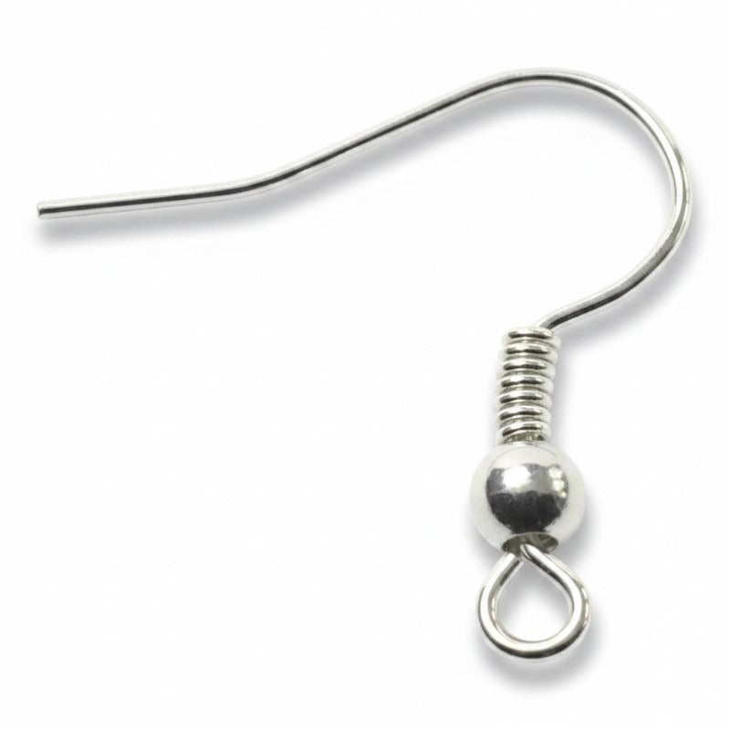 Findings Earring Hook - 20x20 mm, Nickel Colour Plated - Nickel Free, ±500-Piece