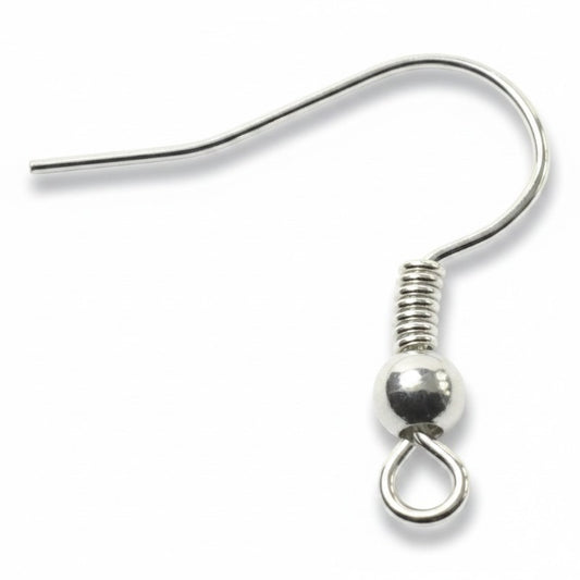 Findings Earring Hook - 20x20 mm, Nickel Colour Plated - Nickel Free, ±500-Piece