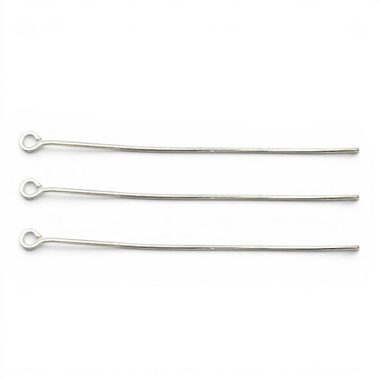 Findings Eyepin 50 mm - Silver Plated