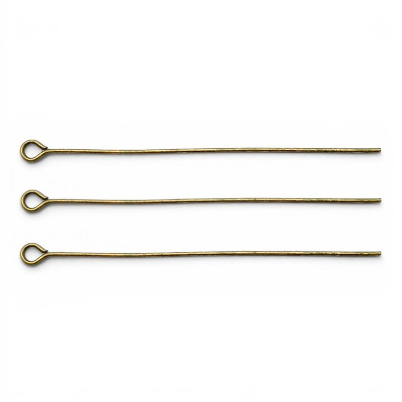 Findings Eyepin 50 mm - Antique Brass Plated