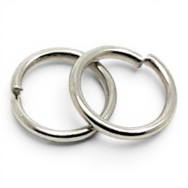 JUMP RINGS - 10 Mm X 1.5 Mm THICK - Nickel Plated - 250 G