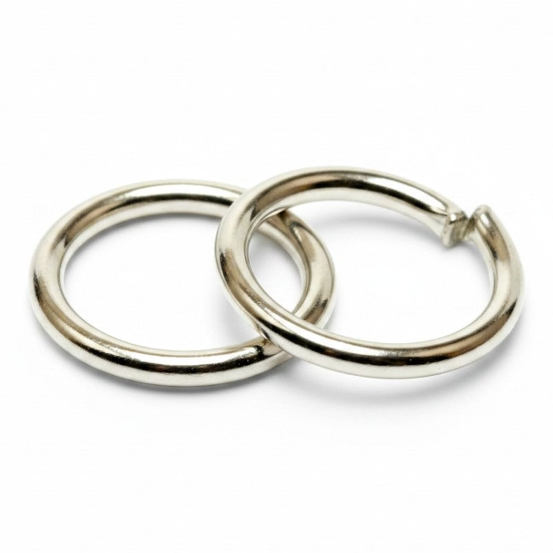 JUMP RINGS - 8 Mm X 1 Mm THICK - Nickel Plated - 250 G