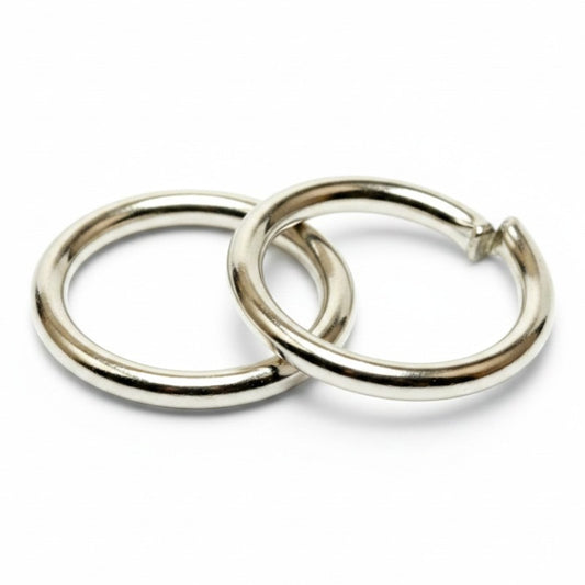 JUMP RINGS - 8 Mm X 1 Mm THICK - Nickel Plated - 250 G