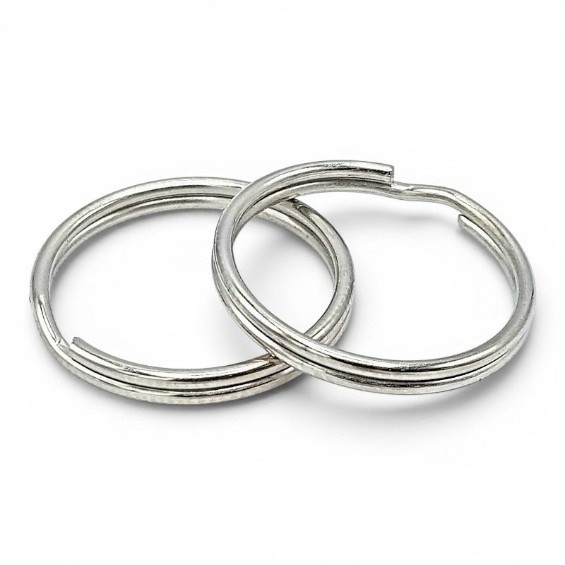Keyrings (SPLIT RINGS) - 25 Mm - Nickel Plated - 50-Piece