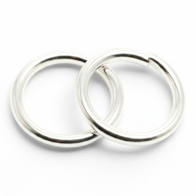 JUMP RINGS - 10 Mm X 1.5 Mm THICK - Silver Plated - 250 G