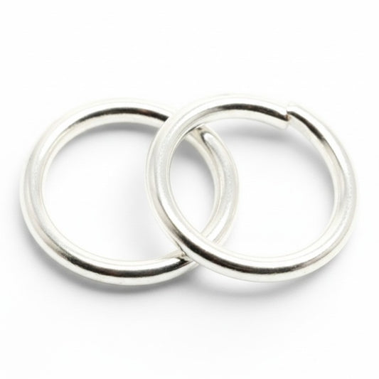 JUMP RINGS - 10 Mm X 1.5 Mm THICK - Silver Plated - 250 G